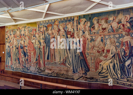 16. Jahrhundert Wandteppich mit der Darstellung der Heirat von Henry VIII. Schwester. Stockfoto