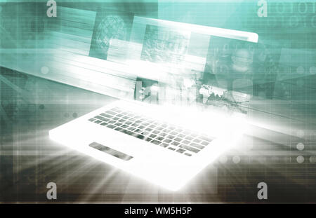 Business-Technologie-Konzept als eine abstrakte Kunst Stockfoto