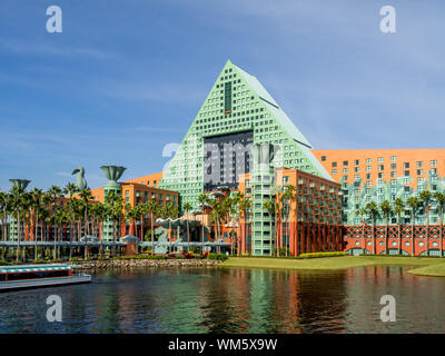 Hotels und Disney World Resort in Orlando, Florida. Es gibt viele Hotels im Resort. Stockfoto