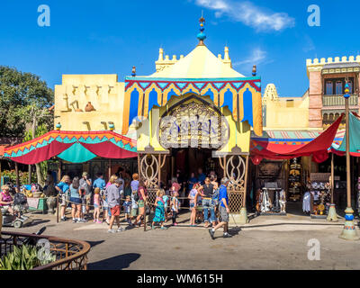 Einen Blick auf die berühmten Disney World in der Nähe von Orlando, Florida. Disney World ist einer der größten und berühmtesten Familie Parks. Stockfoto