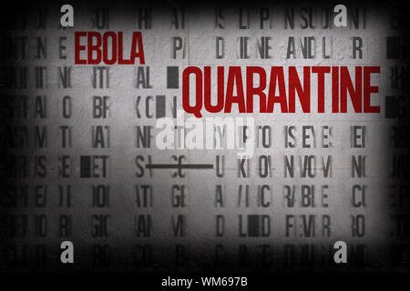 Digital erzeugten ebola Wort Cluster mit fetter Text Stockfoto