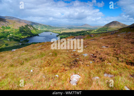 Blick über Tal im Killarney National Park, Irland Stockfoto