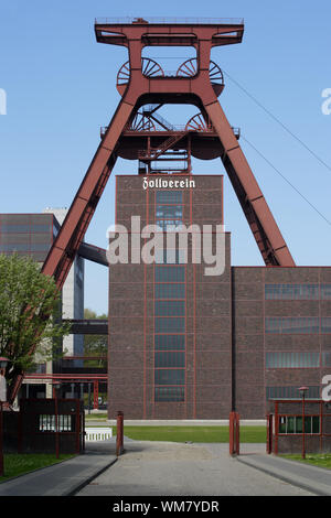 Die Zeche Zollverein in Essen, einst größte EuropeÕs Colliery, 1986 geschlossen. Jetzt ist es ein UNESCO Weltkulturerbe. Stockfoto
