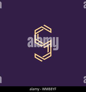 Kreative Innovative Initial logo SS S. Minimale luxus Monogramm. Professionelles Design. Premium Business Schriftbild. Alphabet Symbol. Stock Vektor