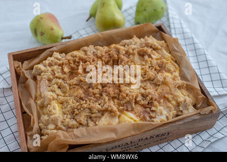 Hausgemachte Birne pie Stockfoto