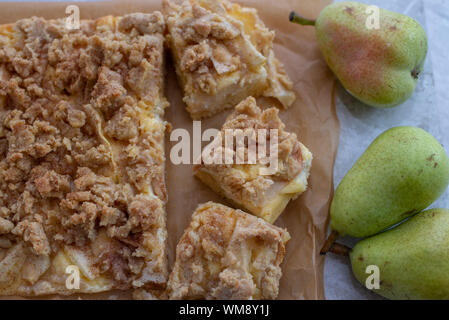 Hausgemachte Birne pie Stockfoto