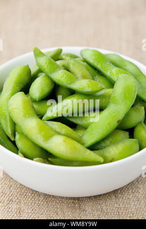 Edamame Sojabohnen Stockfoto