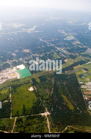 Luftbild des Regenwaldes in Malaysia Stockfoto