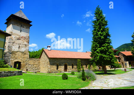 Der 12 ceentury Serbisch-orthodoxe Kloster Studenica in Serbien. Stockfoto