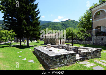 Der 12 ceentury Serbisch-orthodoxe Kloster Studenica in Serbien. Stockfoto