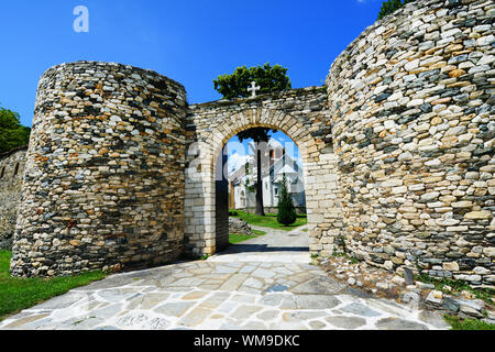 Der 12 ceentury Serbisch-orthodoxe Kloster Studenica in Serbien. Stockfoto