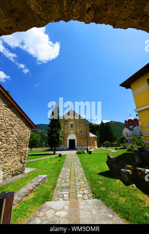 Der 12 ceentury Serbisch-orthodoxe Kloster Studenica in Serbien. Stockfoto