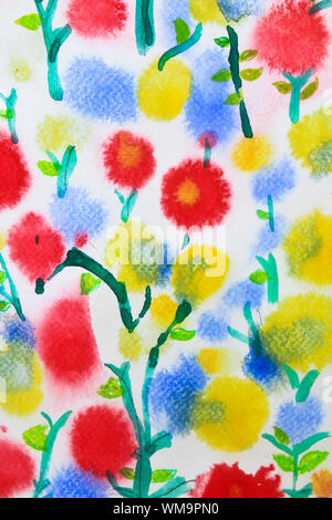 Bunte Blume Aquarell Stockfoto