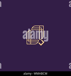 Kreative Innovative Initial logo QQ Q. minimalen Luxus Monogramm. Professionelles Design. Premium Business Schriftbild. Alphabet Symbol. Stock Vektor