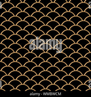 Abstrakte goldenen Ornament nahtlose Muster vector Hintergrund - Schwarz, Gold. Für Hintergrund, Hintergrund, Textur, Vorhänge, Grill usw. Stockfoto