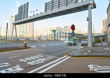 Hongkong, China - ca. Januar 2019: Hong Kong tagsüber. Stockfoto