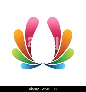 Abstrakte Spritzwasser Flügel Vektor Symbol Grafik Logo Design Template Stock Vektor