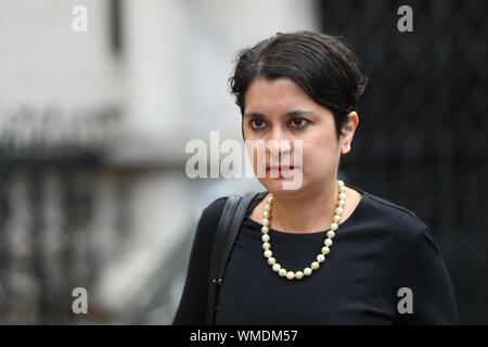 Baroness Shami Chakrabarti kommt an der Royal Courts of Justice in London, für eine gerichtliche Überprüfung Anhörung in die Entscheidung zu vertagen. Stockfoto