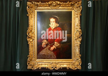 Portrait von Maria ICH, lange Galerie, Schloss Hever, Hever, Edenbridge, Kent, England, Großbritannien, USA, UK, Europa Stockfoto