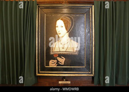 Portrait von Anne Boleyn, langen Galerie, Schloss Hever, Hever, Edenbridge, Kent, England, Großbritannien, USA, UK, Europa Stockfoto