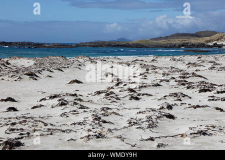 Insel Rum von Sanna Sands, Ardnamurchan, Lochaber, Schottland, UK gesehen Stockfoto