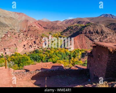 Megdaz ein Berberdorf im Hohen Atlas von Marokko Stockfoto