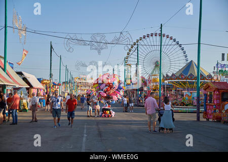 Messe von Málaga 2019. Andalusien, Spanien. Stockfoto