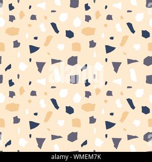 Terrazzo abstrakte nahtlose Vektor Muster Hintergrund Stock Vektor