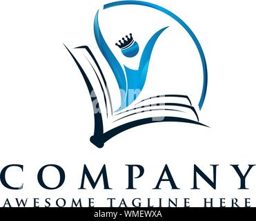 Abstract Book Logo und Icon Template, design Bibliothek Symbol Stock Vektor