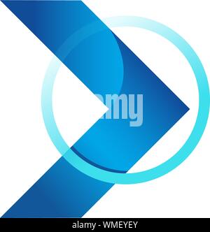 Die Entwicklung des abstrakten Pfeil Symbol 3d Stock Vektor