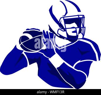 Vektor American Football Player Abbildung Stock Vektor