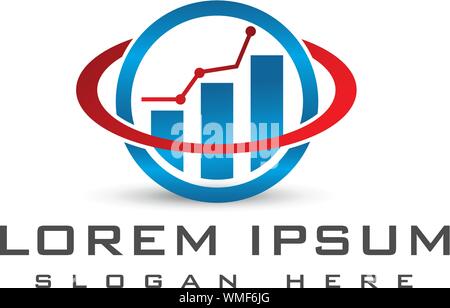 Wirtschaft Finanzen Logo - Vektor Konzept Abbildung Stock Vektor