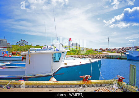 Fischerhafen in Nova Scotia, Kanada. Stockfoto