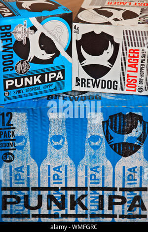 Brewdog Kästen Bier Stockfoto