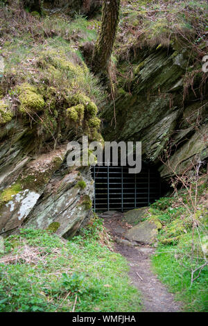 Alte Tunnel natürliche Sehenswürdigkeiten, Nationalpark Eifel, Nordrhein-Westfalen, Deutschland, Europa Stockfoto