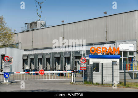 Osram Werk, Werkstor Motardstrasse, Siemensstadt, Spandau, Berlin, Deutschland Stockfoto