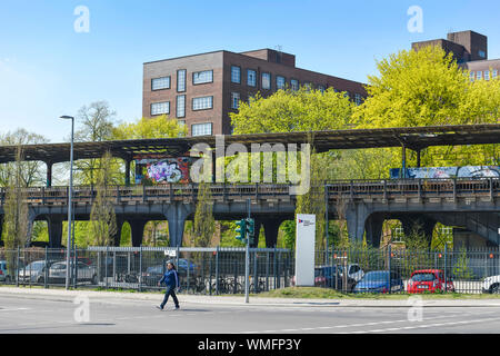 Siemensbahn, stillgelegter Bahnhof Wernerwerk, Siemensstadt, Spandau, Berlin, Deutschland Stockfoto