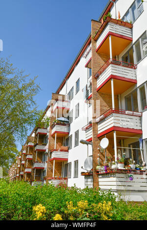 Wohnbauten von Otto Bartning, Langer Jammer, Goebelstrasse, grosssiedlung Siemensstadt, Spandau, Berlin, Deutschland Stockfoto