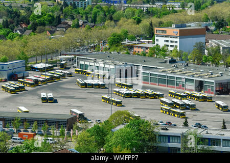 BVG-Betriebshof, Am Omnibushof, Wilhelmstadt, Spandau, Berlin, Deutschland Stockfoto