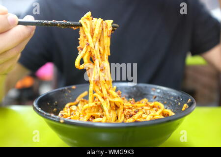 Chili Pan Mee Stockfoto