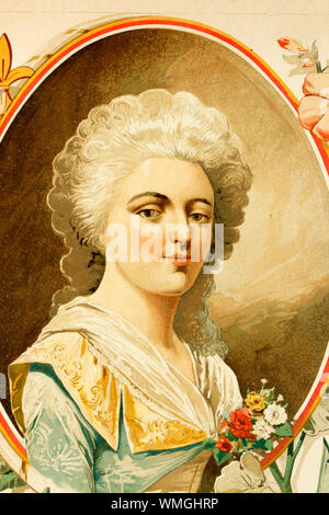 Elisabeth Philippe Marie Helene de France. Geboren 3. Mai 1764. 10. Mai 1794 starb. Die Tochter von Louis XVI. Antike Abbildung: 1897. Stockfoto