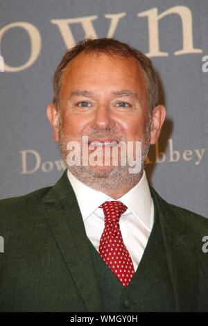 Hamburg, Deutschland. 04 Sep, 2019. Hugh Bonneville am Fotoshooting für die Kinoauswertung von 'Downtown' am 4.09.2019 in Hamburg | Verwendung der weltweiten Kredit: dpa/Alamy leben Nachrichten Stockfoto