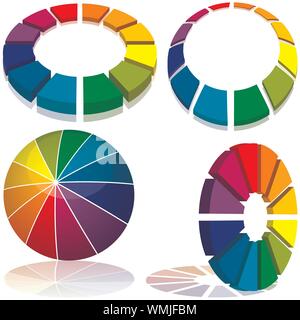 Farbigen geometrischen Formen Stock Vektor