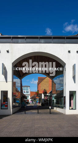 Christopher Place Shopping Center St. Albans, Hertfordshire, Großbritannien Stockfoto