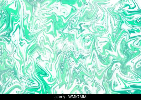 Abstrakte mint fluid Art Hintergrund. Digitale Kunst. Stockfoto