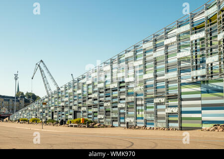 Kotka, Finnland - 28 August 2019: Blick auf das maritime Zentrum Vellamo. Stockfoto