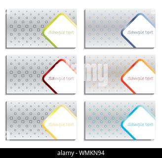 Coole neue Visitenkarte gesetzt Stock Vektor