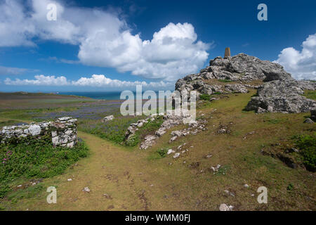 Insel Skomer felsige Landschaft Stockfoto