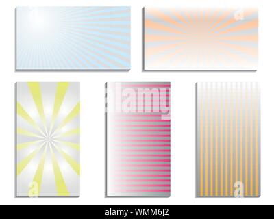 Color Business Card Set Stock Vektor