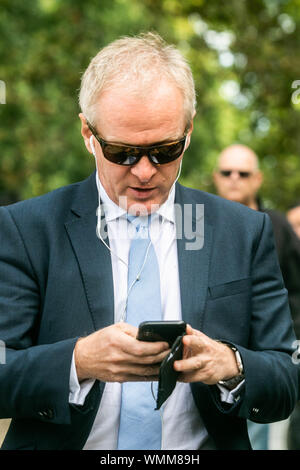 Westminster London, UK. 5. September 2019. Dr Phillip Lee, die die Konservative Partei links ein liberaler Demokrat Mitglied des Parlaments in College Green Westminster Interviews über die Entwicklungen im Parlament Brexit Gutschrift geben: Amer ghazzal/Alamy leben Nachrichten Stockfoto